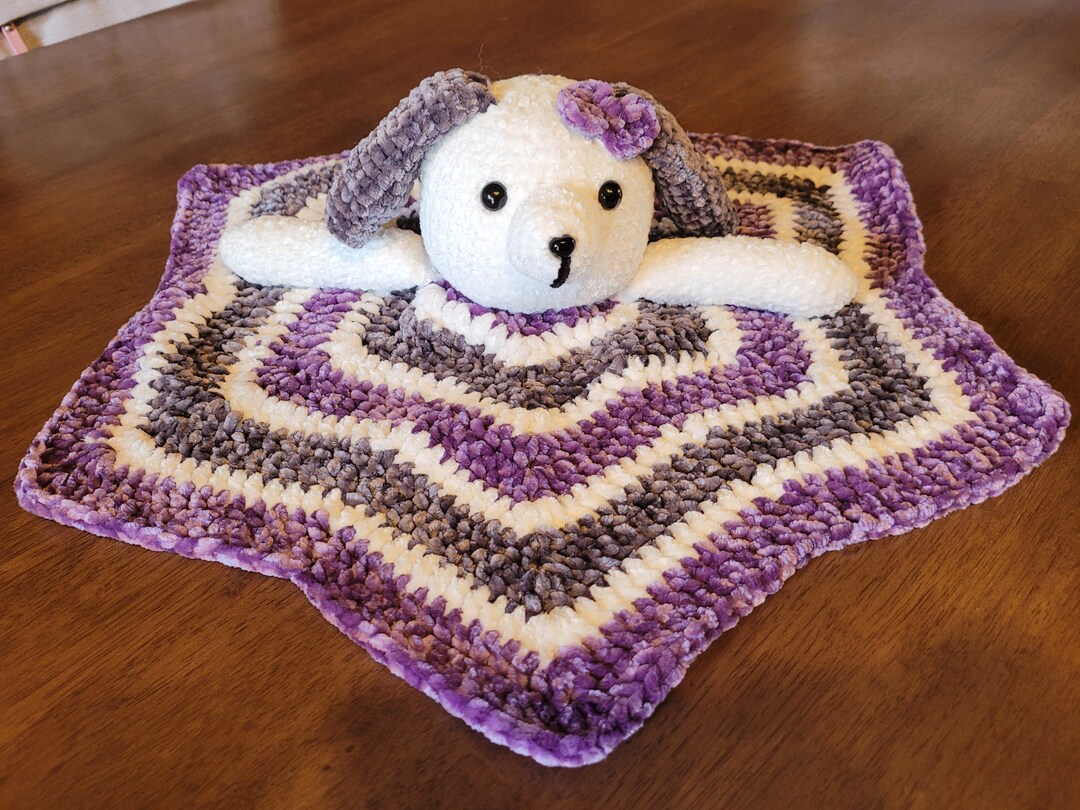 Crochet Teddy Comforter Blanket Crochet Baby Comfort Blanket Bear